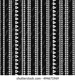 Geometric monochrome seamless pattern