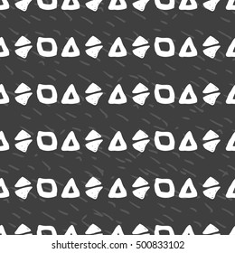 Geometric monochrome seamless pattern