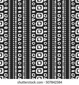 Geometric monochrome seamless pattern
