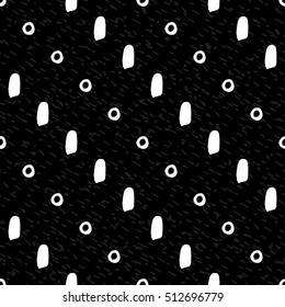 Geometric monochrome seamless pattern