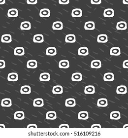 Geometric monochrome seamless pattern