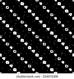 Geometric monochrome seamless pattern