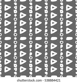 Geometric monochrome seamless pattern