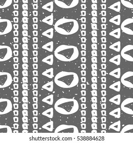 Geometric monochrome seamless pattern