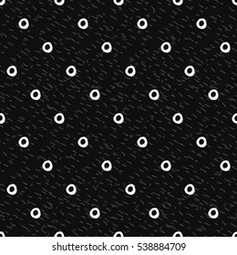 Geometric monochrome seamless pattern
