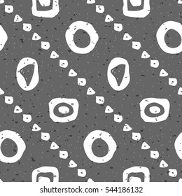 Geometric monochrome seamless pattern