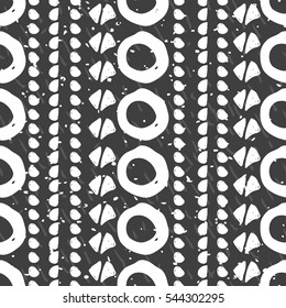 Geometric monochrome seamless pattern