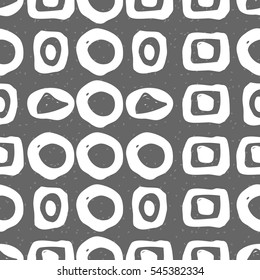 Geometric monochrome seamless pattern