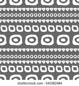 Geometric monochrome seamless pattern