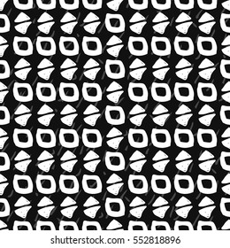 Geometric monochrome seamless pattern