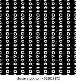 Geometric monochrome seamless pattern