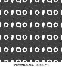Geometric monochrome seamless pattern