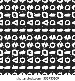 Geometric monochrome seamless pattern