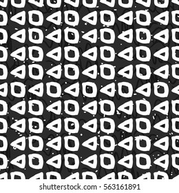 Geometric monochrome seamless pattern