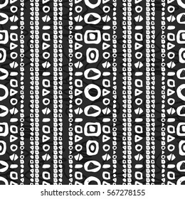 Geometric monochrome seamless pattern