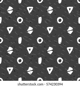Geometric monochrome seamless pattern