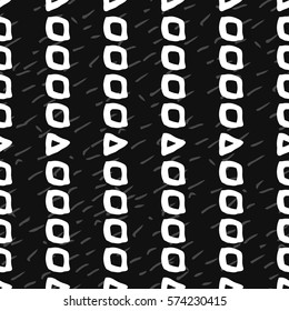 Geometric monochrome seamless pattern