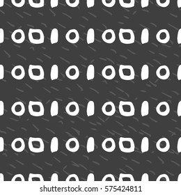 Geometric monochrome seamless pattern