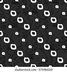 Geometric monochrome seamless pattern