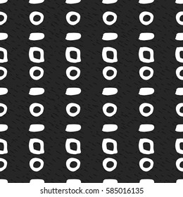 Geometric monochrome seamless pattern