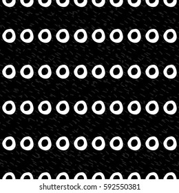 Geometric monochrome seamless pattern