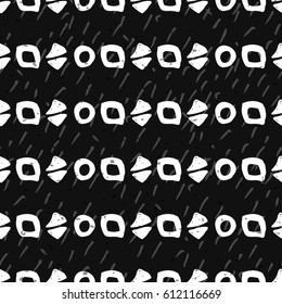 Geometric monochrome seamless pattern