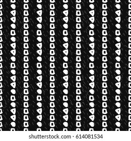 Geometric monochrome seamless pattern
