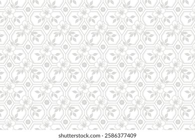 Geometric Monochrome Seamless Pattern background