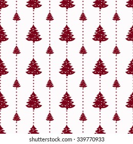 Geometric monochrome seamless pattern Christmas for winter holidays design with snowflakes. Modern Christmas pattern.