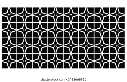 Geometric monochrome seamless pattern vector