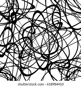Geometric monochrome texture / pattern with random shapes. Abstract geometric art