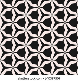 Geometric monochrome texture, vector seamless pattern with simple shapes, angular figures, triangular grid. Abstract contrast repeat background. Design for prints, covers, decoration, textile, digital