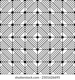 Geometrische monochrome Fliesen aus Rauten. Textur Fliesen Tapete. Vektorgitter mit Rauten.