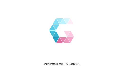 logotipo del icono geométrico monograma G para la empresa