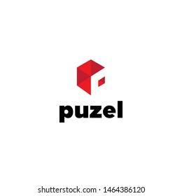 geometric monogram P letter logo design vector icon illustration inspiration