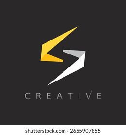 Geometric Monogram S Logo Design for Corporate Identity and Business Branding