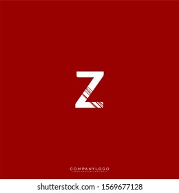 geometric monogram with wood pattern simple Z logo letter design concept.