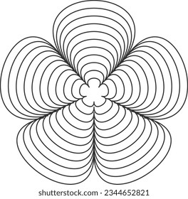 Abstrakter Ornament der geometrischen Monoline