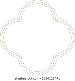 Geometric Monoline Frame Design Element