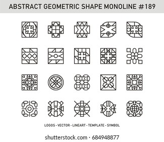Geometric Mono-line - Ornament Element Symbol icon Vector 