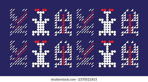 Geometric monsters, home textiles, fabrics, mugs, wallpapers, mural, interiors, notebook design, school bag design, clothing design, t-shirt design, patterns