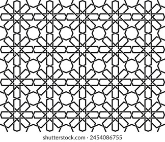 Geometric Moroccan Islamic Mosaic Zellige Seamless pattern Design