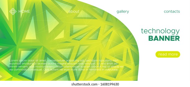 Geometric Mosaic Background. 3d Gradient Poster. Biology Graphic Polygon Layout. Technology Diamond Design. Green Futuristic Diamond Pattern. Ecology Triangular Background. Network Diamond Design.