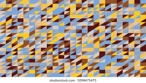 Geometric mosaic background of triangles. Abstract background of geometric shapes. Template for your design. Vector illustration