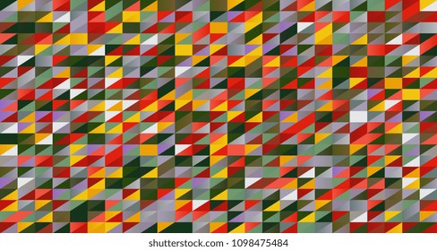 Geometric mosaic background of triangles. Abstract background of geometric shapes. Template for your design. Vector illustration