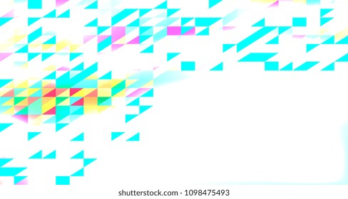 Geometric mosaic background of triangles. Abstract background of geometric shapes. Template for your design. Vector illustration