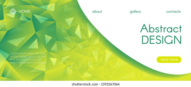 Geometric Mosaic Background. Triangular Pattern. Ecology Graphic Polygon Banner. Futuristic Diamond Design. Green Network Diamond Poster. Biology 3d Gradient Background. Technology Diamond Design.