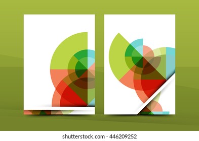 Geometric mosaic design, a4 size business corporate correspondence letter cover. Leaflet, annual report identity template