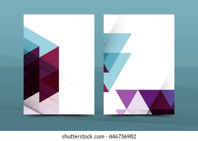 Geometric mosaic design, a4 size business corporate correspondence letter cover. Leaflet, annual report identity template