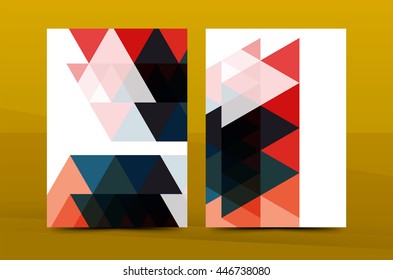 Geometric mosaic design, a4 size business corporate correspondence letter cover. Leaflet, annual report identity template